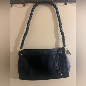 Elegant Vegan Black Leather Shoulder Bag
